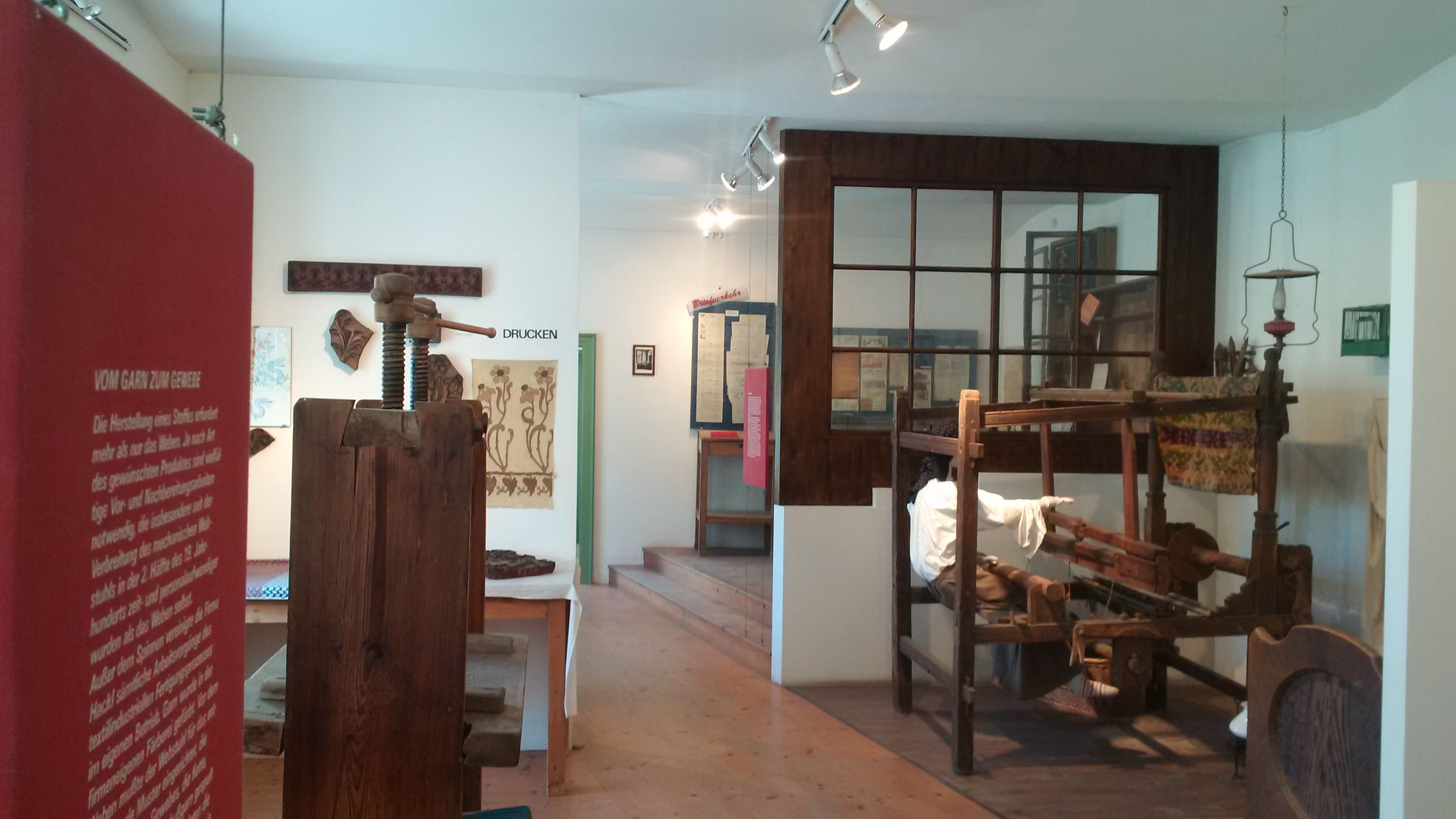 Ausstellungsraum im Museum Alte Textilfabrik, Weitra