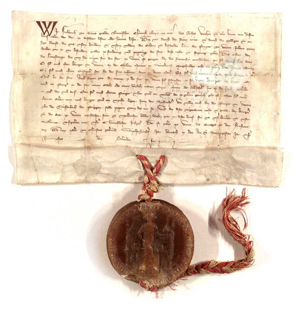 Urkunde: Braugerechtigkeit Weitra, 1321