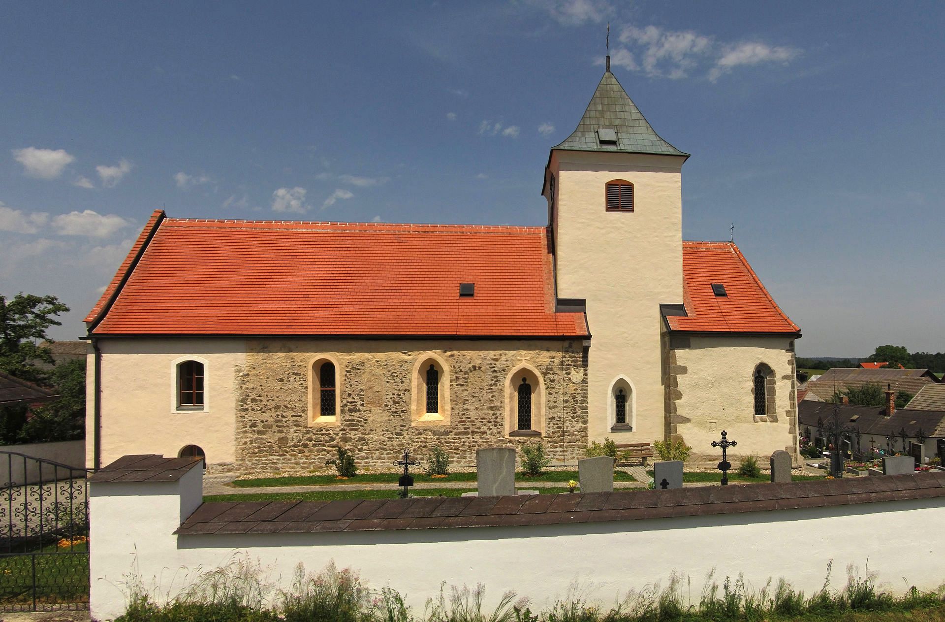 Kath. Pfarrkirche und Friedhof in Spital